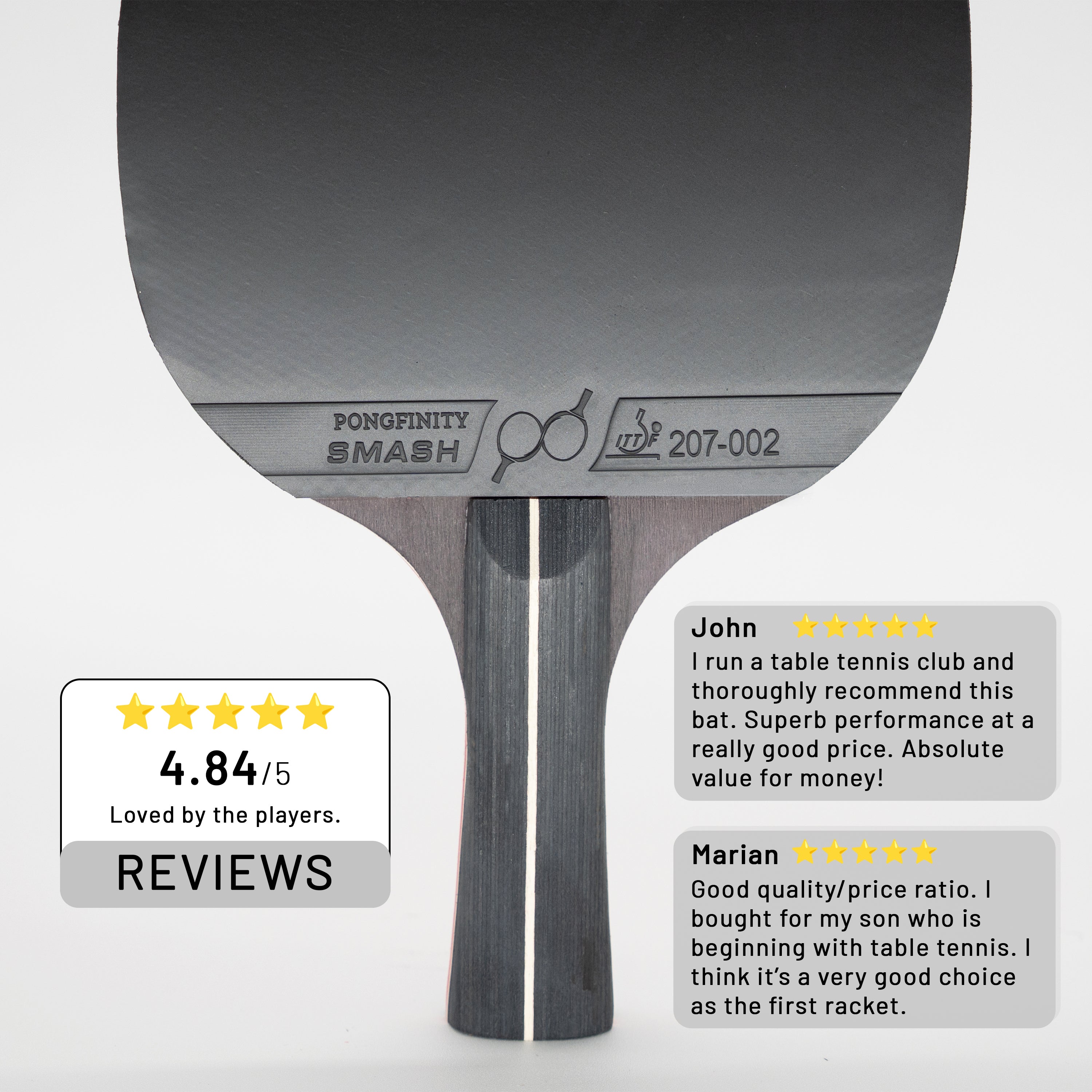 Smash Lab Racket Pongfinity Smash Racket - The Best Paddle for Beginners
